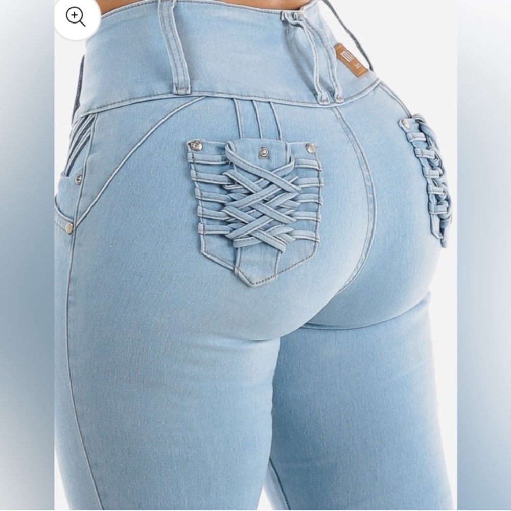 ModaXpress Light Blue Booty Lifting Women Jeans